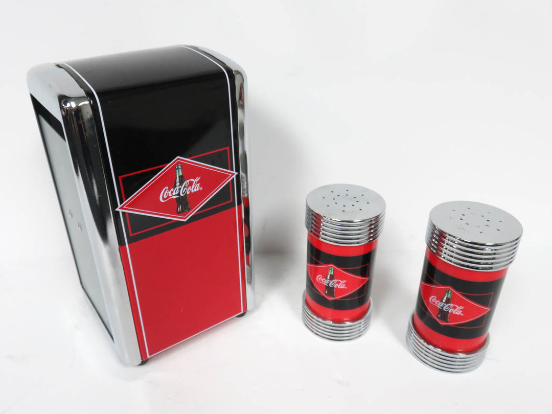Coca Cola Salt & Pepper and Napkin Holder
