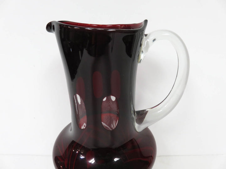 Bohemian Pitcher and Glasses