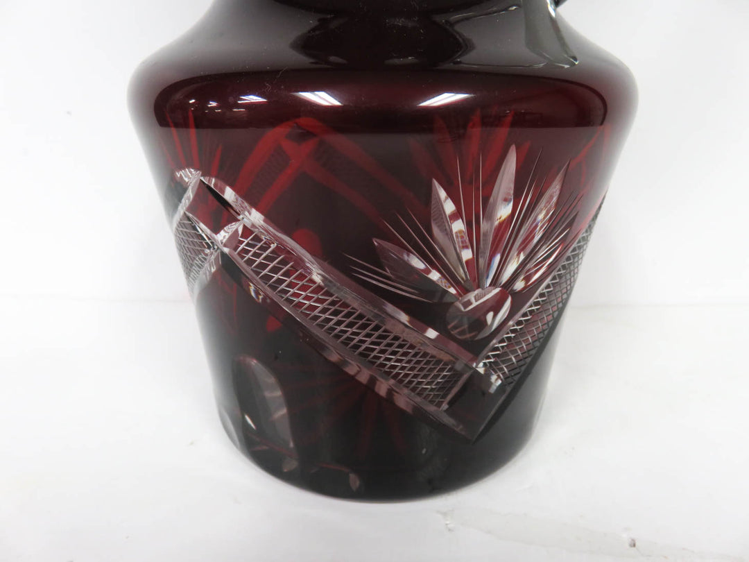 Bohemian Pitcher and Glasses