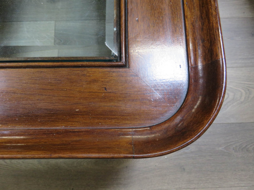 Vintage Wood & Glass Coffee Table