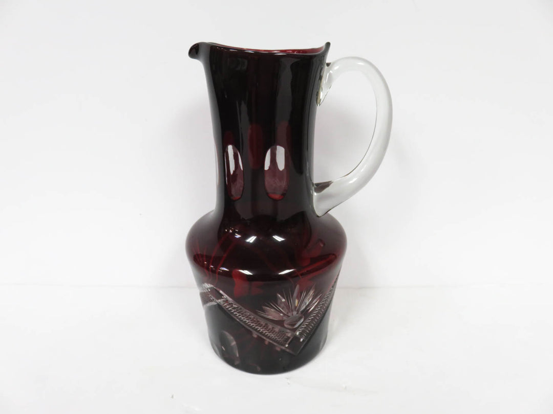 Bohemian Pitcher and Glasses