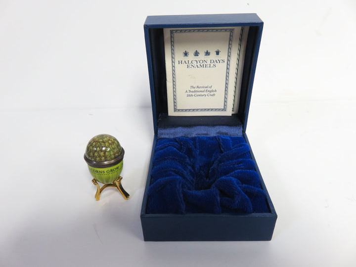 Halcyon Days Enamel Acorn Figurine