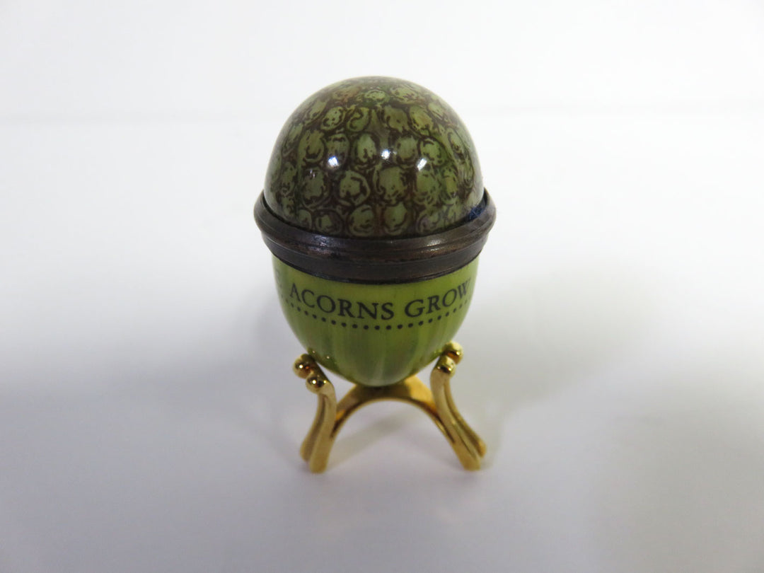 Halcyon Days Enamel Acorn Figurine