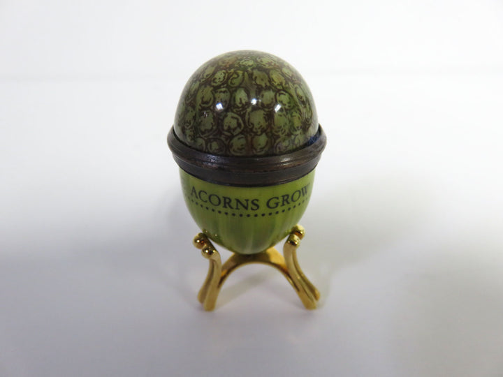 Halcyon Days Enamel Acorn Figurine