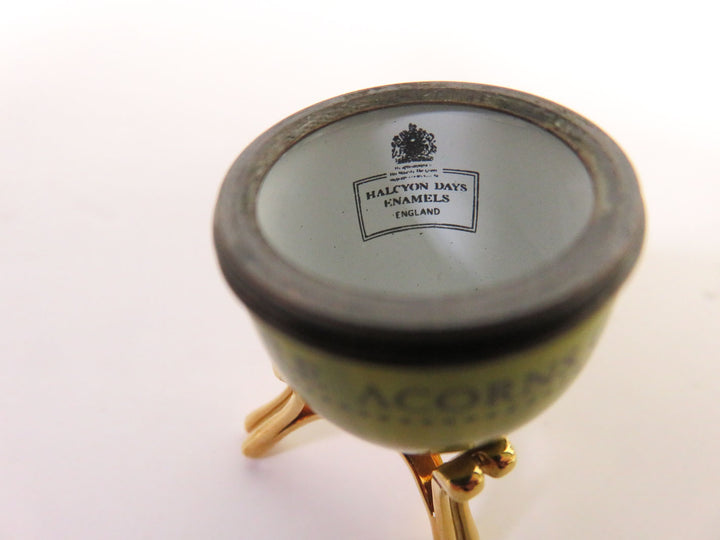 Halcyon Days Enamel Acorn Figurine