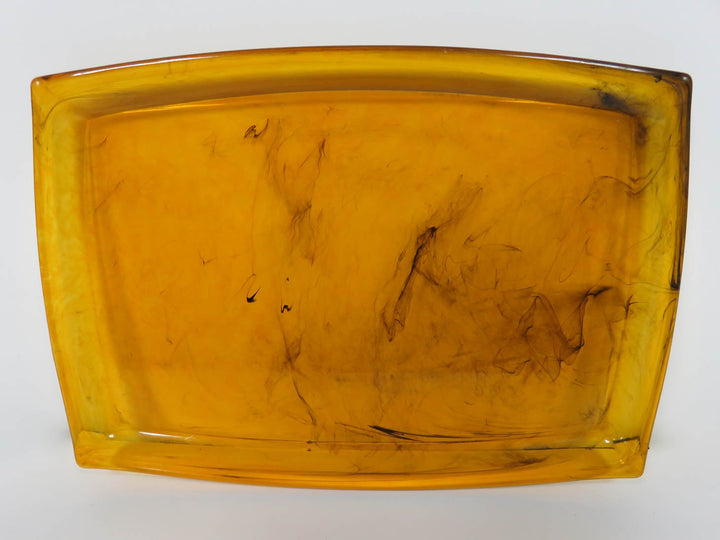 Amber Rectangle Snack Plates