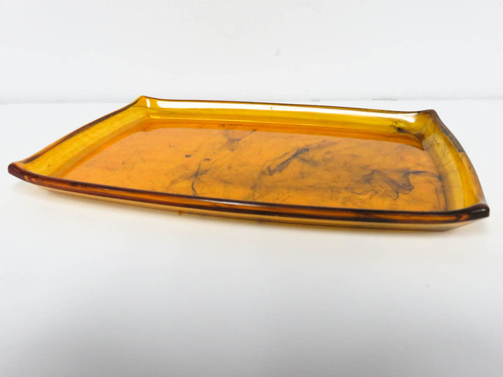 Amber Rectangle Snack Plates