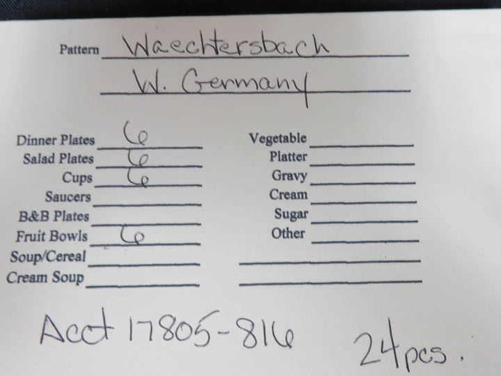 Waechtersbach Dish Set