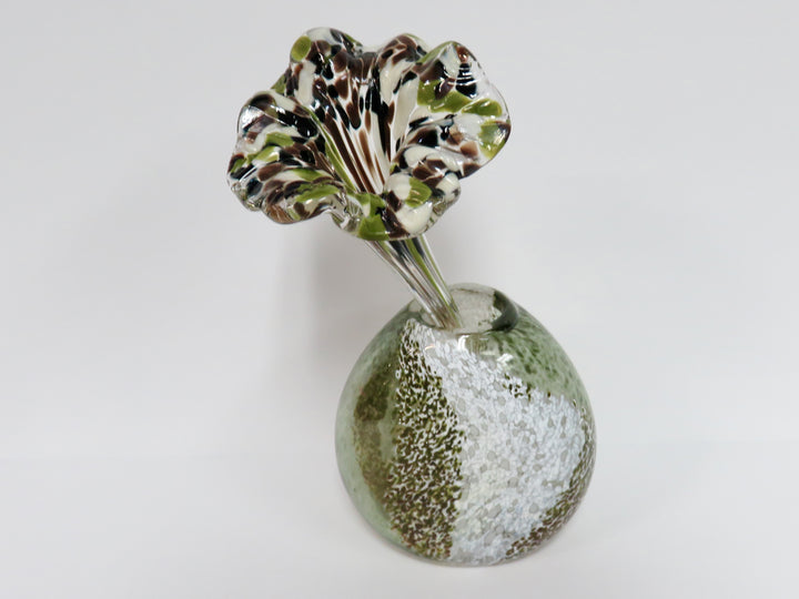 Glass Vase & Flower