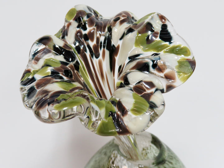 Glass Vase & Flower