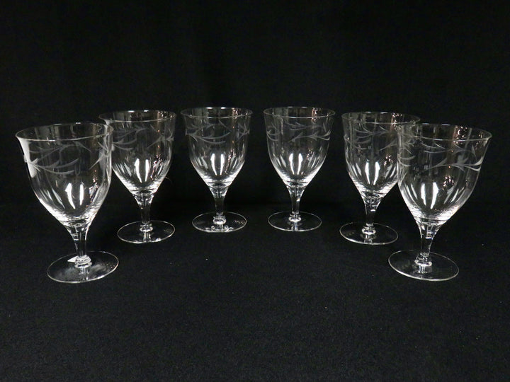 Etched Water Glasses