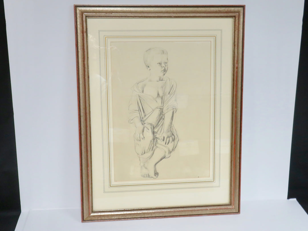 Pencil Sketch of Young Boy