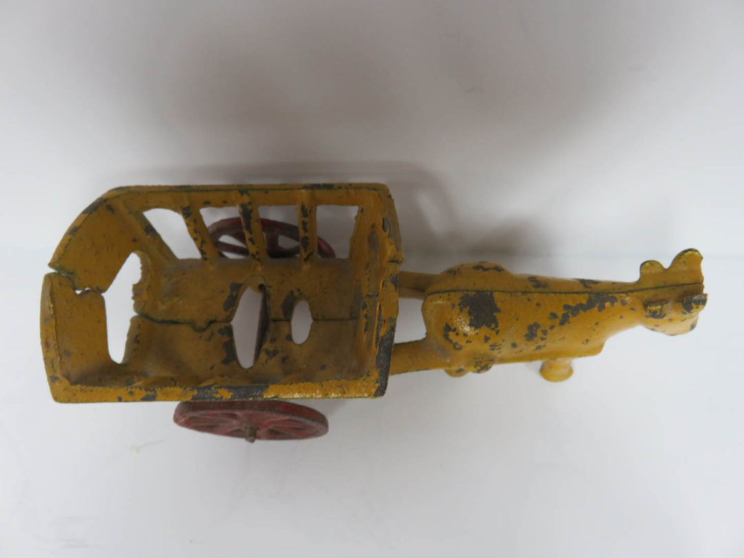 Antique Toy Oxcart Bank