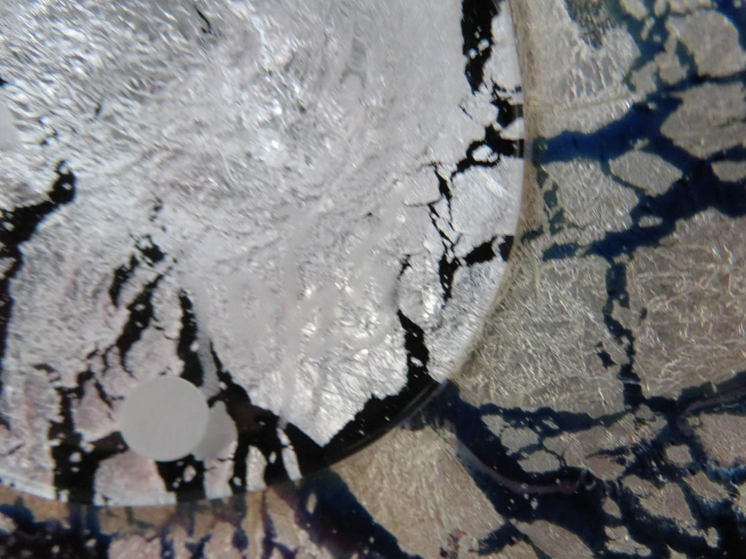 Metallic Art Glass Sculpture