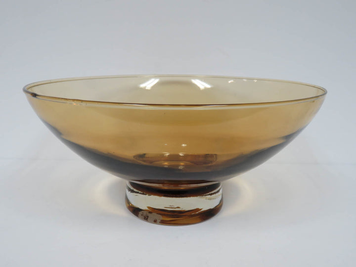 Amber Footed Serving Bowl