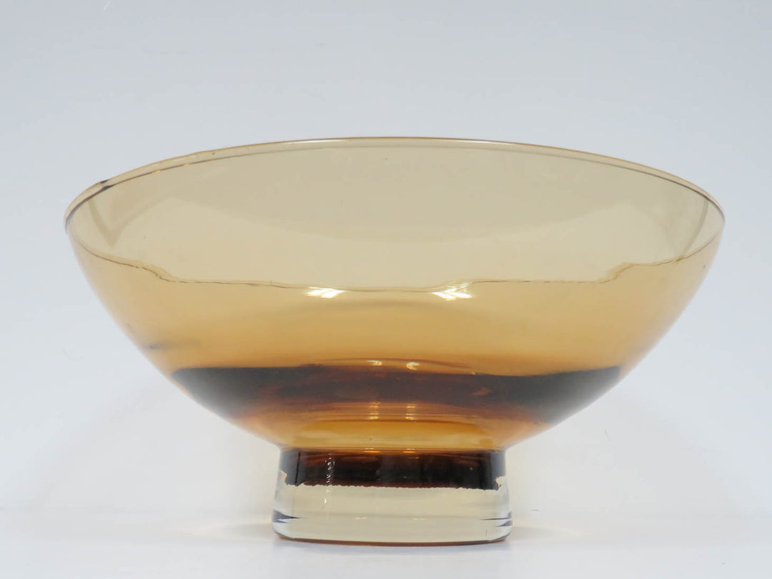 Amber Footed Serving Bowl