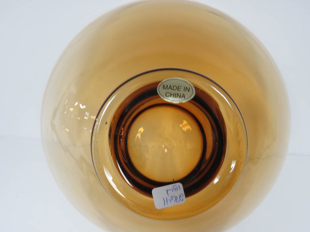 Amber Footed Serving Bowl