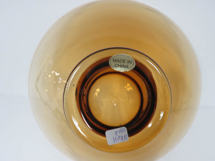 Amber Footed Serving Bowl