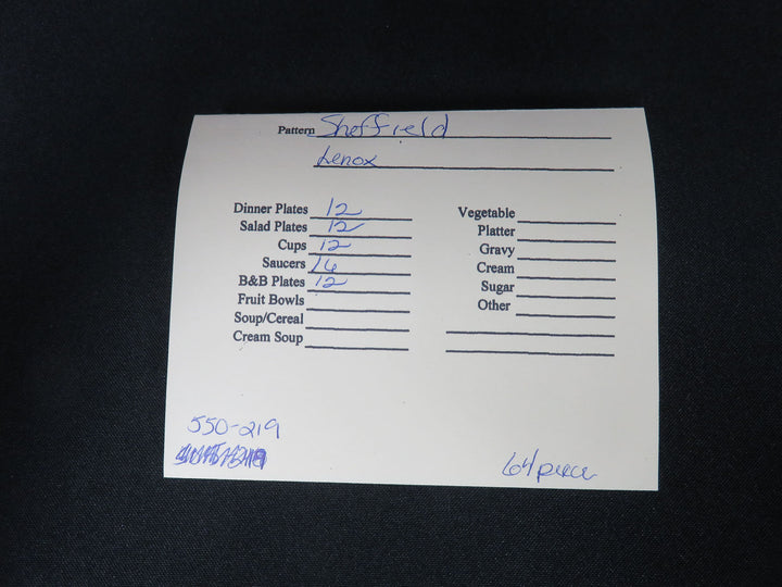 Lenox Sheffield China Set