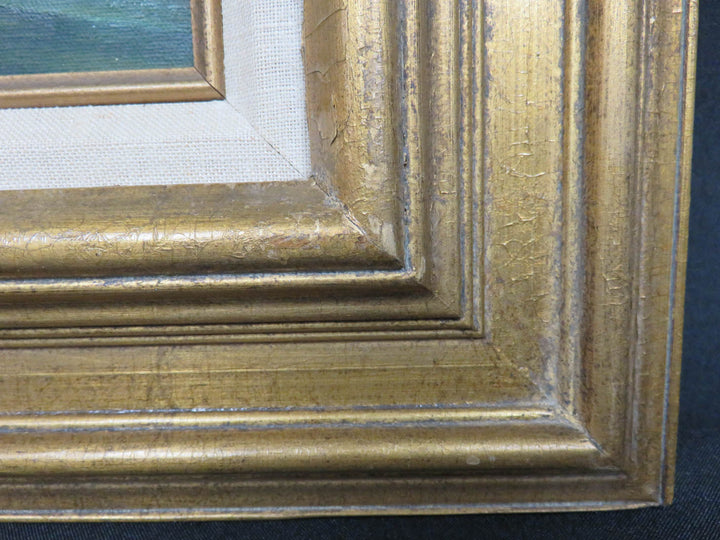 Winter Scene Signed Painting