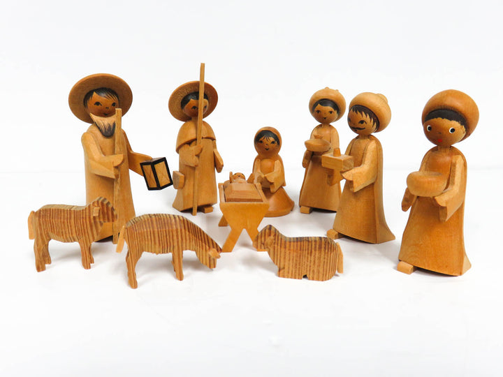 Hand Carved Nativity Scene