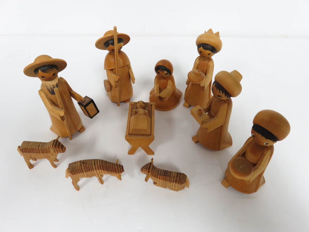 Hand Carved Nativity Scene