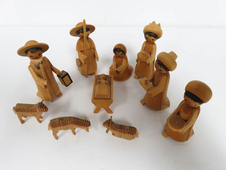 Hand Carved Nativity Scene