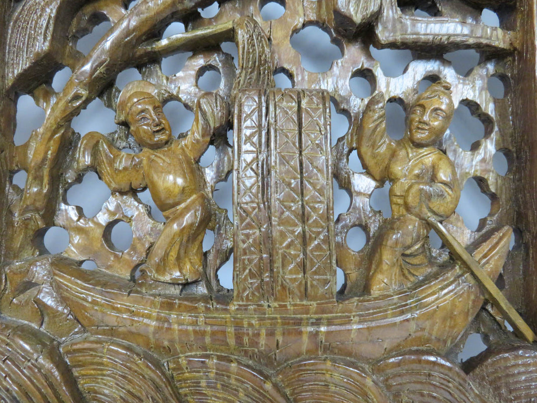 Hand Carved Wood Panel