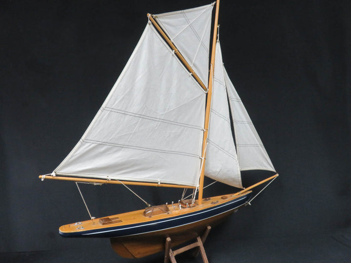 Wood Sailing Ship on Stand