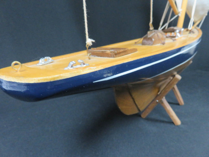Wood Sailing Ship on Stand