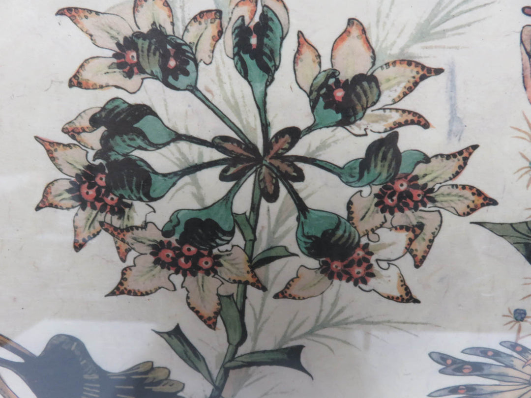 Hand Tinted Fantasy Floral Print Plate II