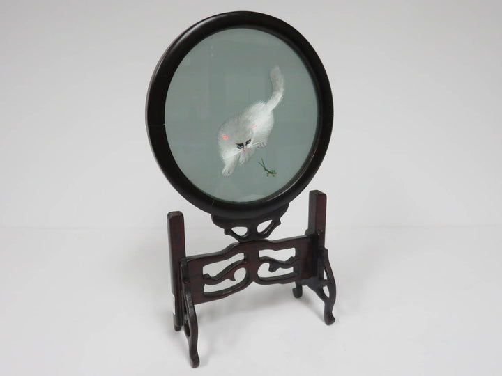 Silk Embroidered Cat