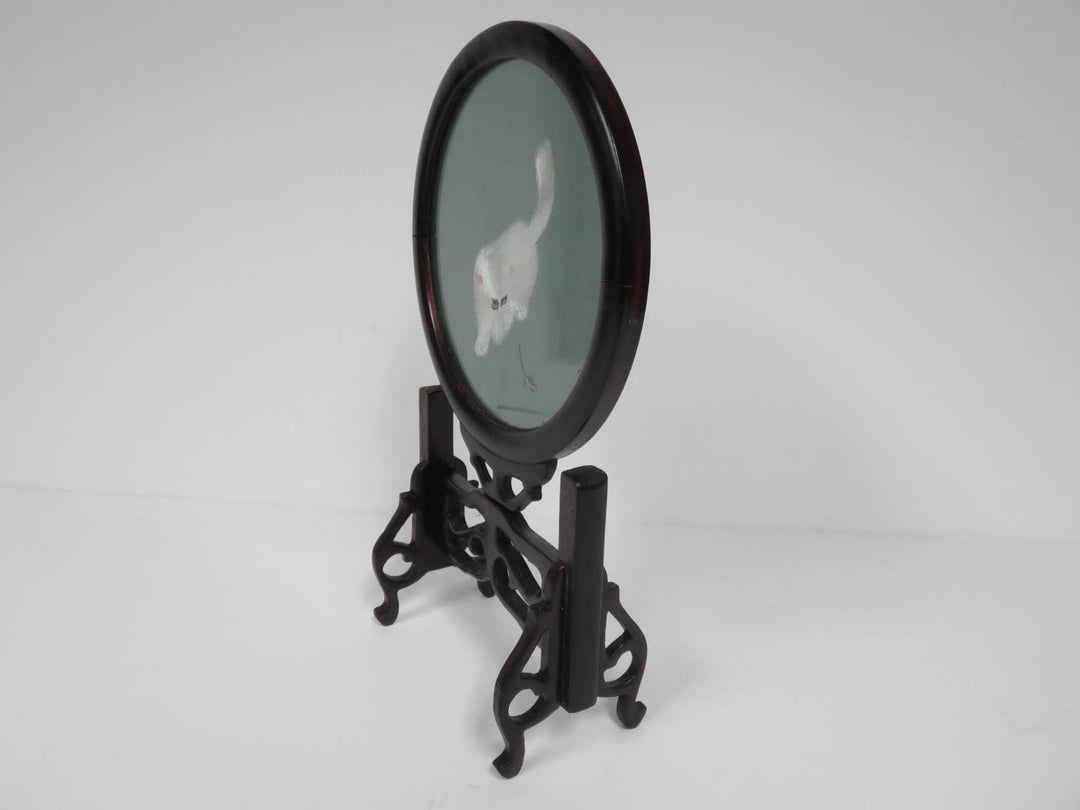 Silk Embroidered Cat