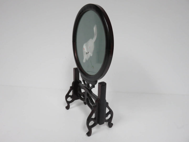 Silk Embroidered Cat