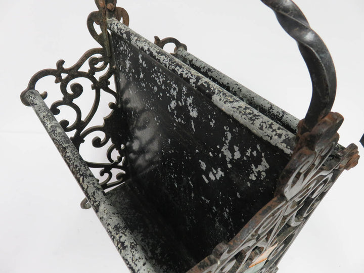 Vintage Wrought Iron Magazine Rack