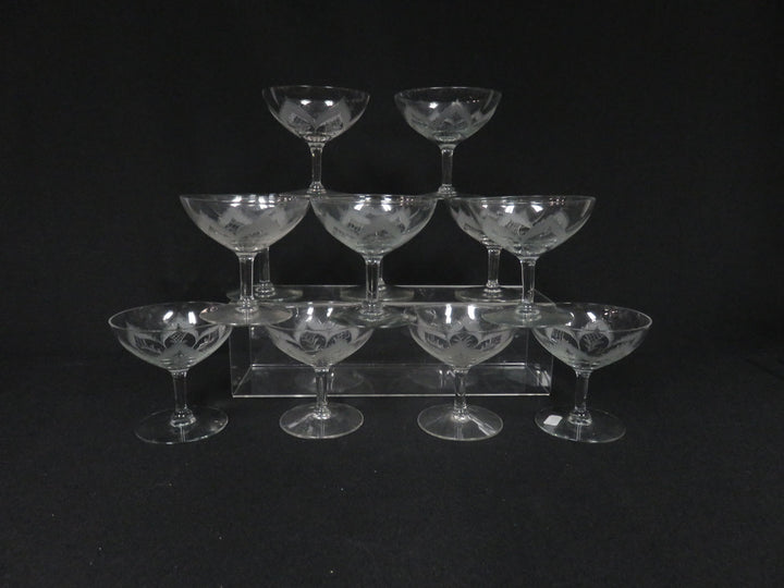 Vintage Saucer Champagne Glasses