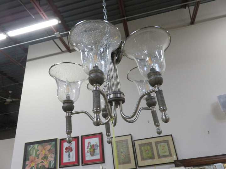 Transitional Brushed Nickel Chandelier