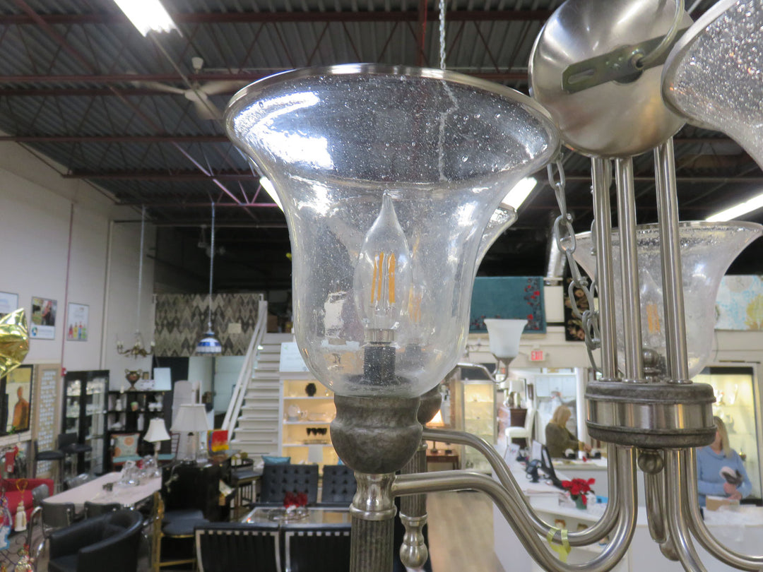 Transitional Brushed Nickel Chandelier