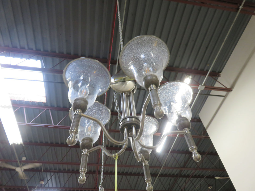 Transitional Brushed Nickel Chandelier