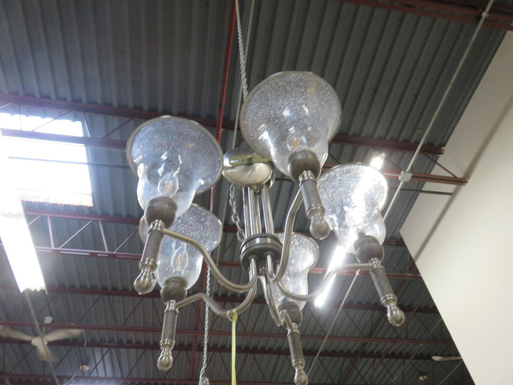 Transitional Brushed Nickel Chandelier