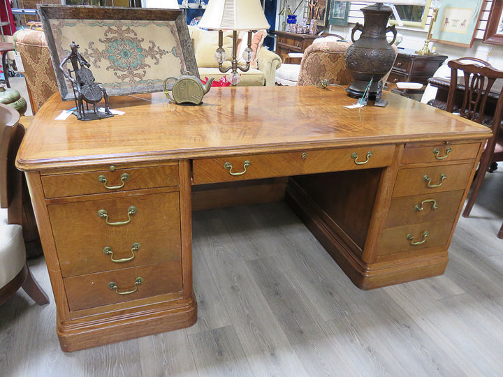 Vintage Oak Executive Desk