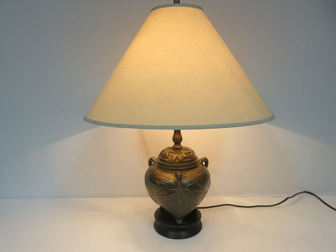 Brass Bamboo Motif Table Lamp