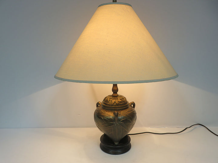 Brass Bamboo Motif Table Lamp