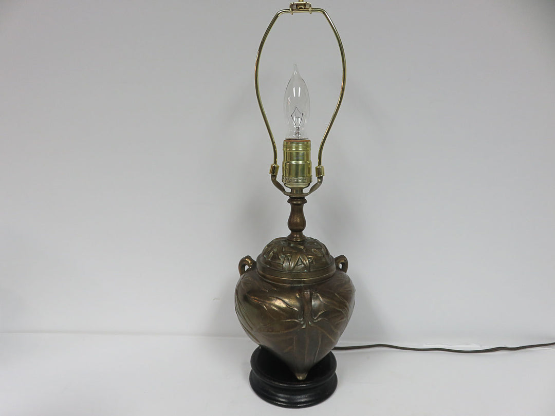 Brass Bamboo Motif Table Lamp
