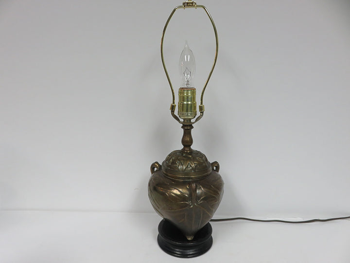 Brass Bamboo Motif Table Lamp