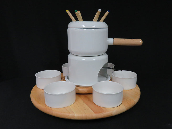 Crate & Barrel Rotating Fondue Set