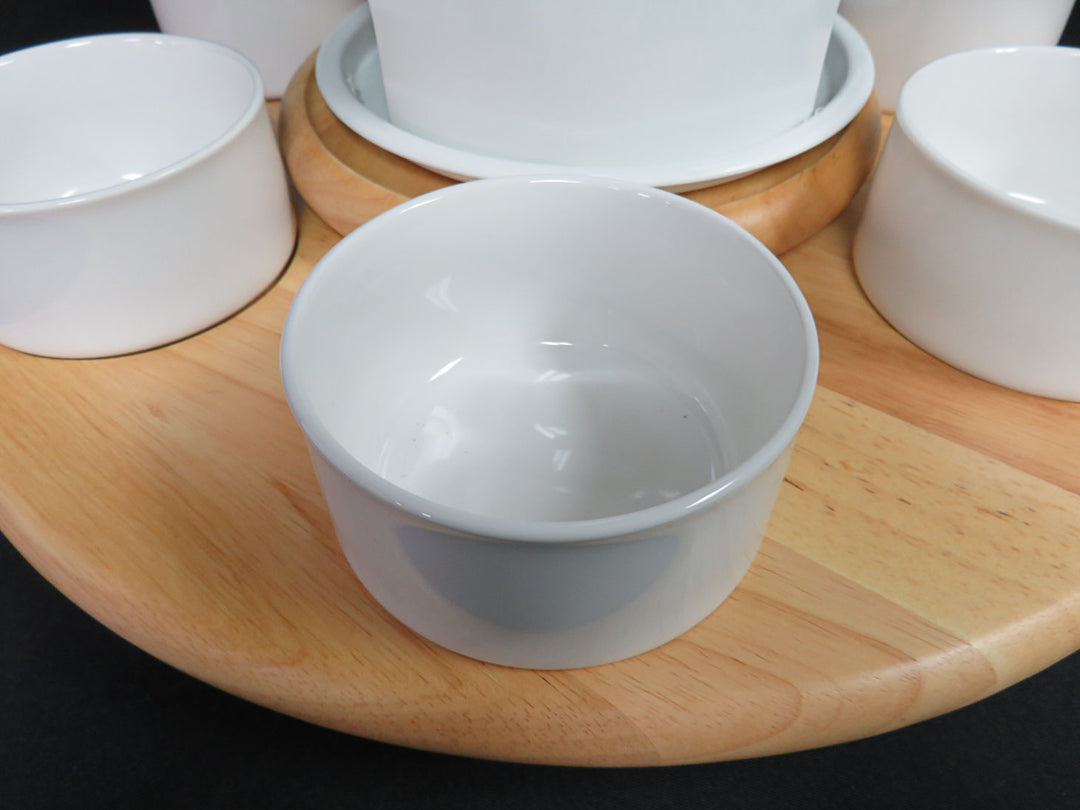 Crate & Barrel Rotating Fondue Set