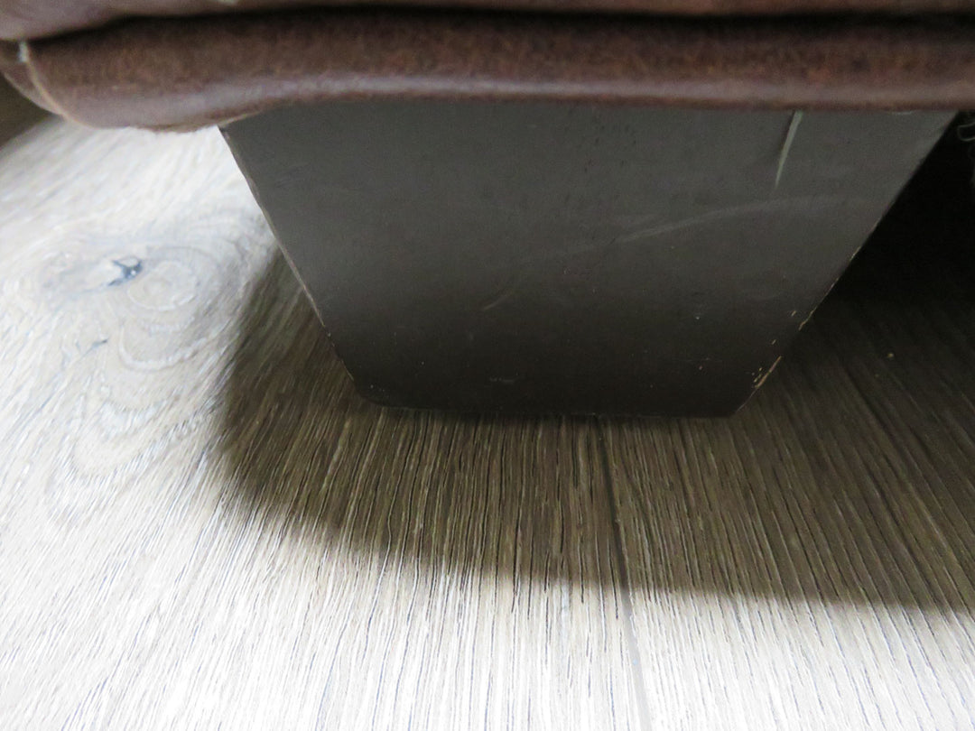 Arhaus Brown Leather Sofa