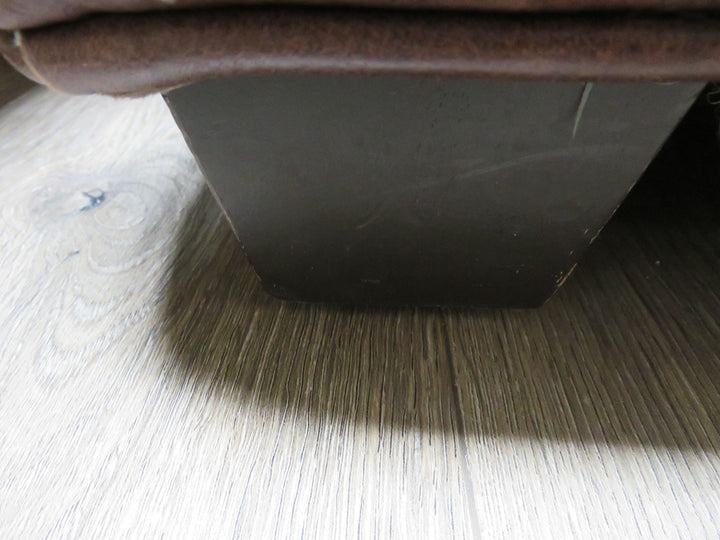 Arhaus Brown Leather Sofa