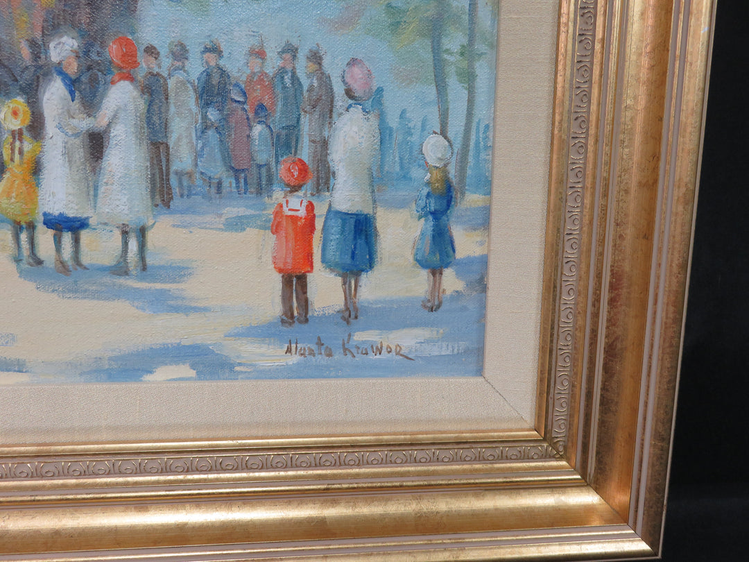 Park Scene Oil Painting by Alanta Krawor